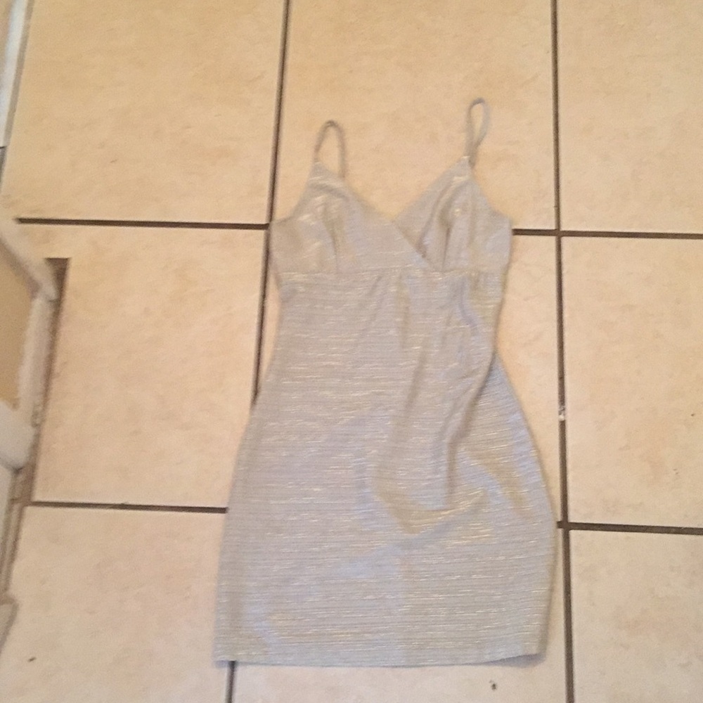 Silver/white cocktail dress